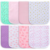Hakochia Burp Cloths For Baby Girls Organic Cotton Large Burp Clothes Extra Absorbent Soft Burping Rags Spit Up Cloth Sets For N