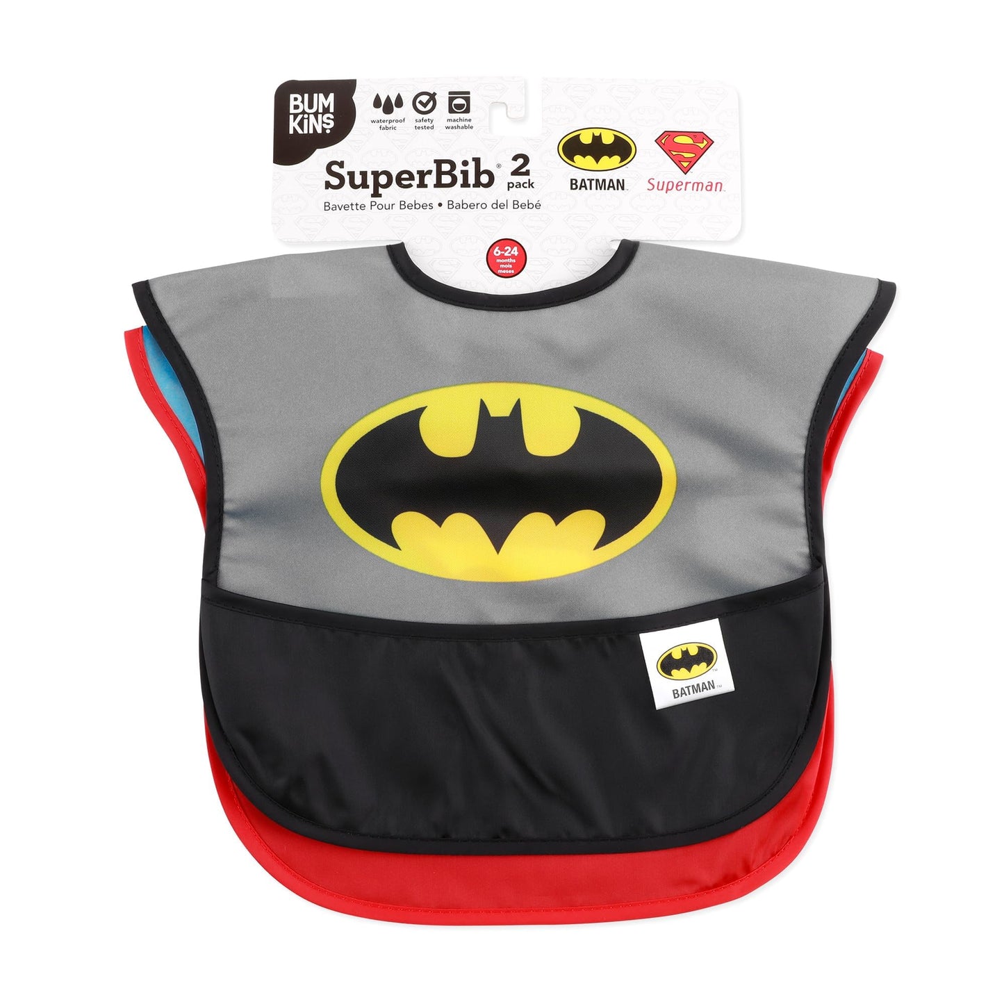 Bumkins Bibs For Girl Or Boy, Superbib Baby And Toddler For 6-24 Months, Essential Must Have For Eating, Feeding, Baby Led Weani