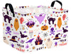 BOOHIT Large Halloween Themed Candy Gift Boo Basket for Kids Baby Personalized Adults Storage Bin Fall Decor(Purple Skull Castle