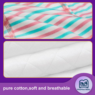 Moomoo Baby Cotton Training Pants Strong Absorbent Toddler Potty Training Underwear For Baby Girls 7T