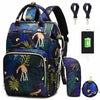 Qwreoia Diaper Bag Backpack, Animal Print Travel Nappy Bag With Usb Charging Port Stroller Straps And Insulated Pocket For Women