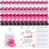 Lunmon 200 Pcs Breast Cancer Awareness Party Favor 50 Pcs Breast Cancer Rubber Duck 2 Inch Pink Ribbon White Black Sunglass Duck