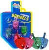 Izzy 'N' Dizzy Hanukkah Dreidels - Multi Color Metallic Dreidel - 4 Pack Medium