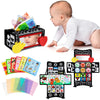 Dr.Rapeti Tummy Time Mirror Toy Tissue Box Toy 3in1 Baby Toy Black and White High Contrast Double-Sided Foldable Sensory Montess