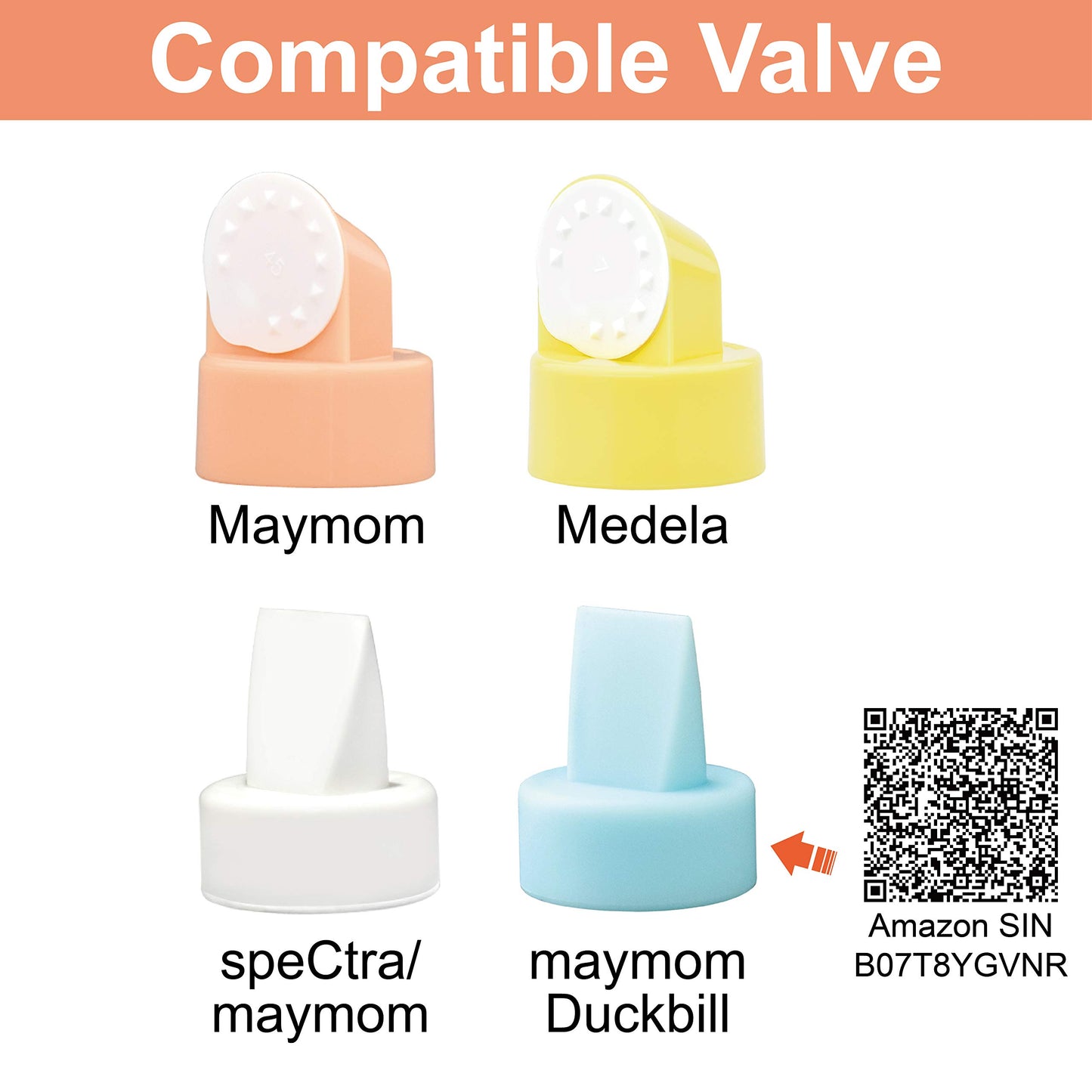 Maymom Myfit Narrow Neck Base Connectors; Compatible With Medela Personalfit Connector; Use W/Maymom Two-Piece Shield System, Co