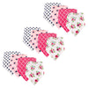Hudson Baby Unisex Baby Cotton Bandana Bibs, Floral 12-Pack, One Size
