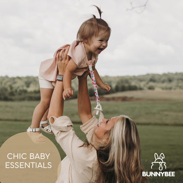 Bunnybee Neutral Pacifier Clip Set, 6 Pack Pacifier Holder Clip, Lemon Orange Avocado Fruit, Stylish And Practical Baby Binky Te