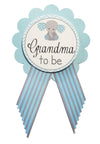 Elephant Grandma To Be Pin Badge For Baby Shower It'S A Boy Blue & Gray Gender Reveal