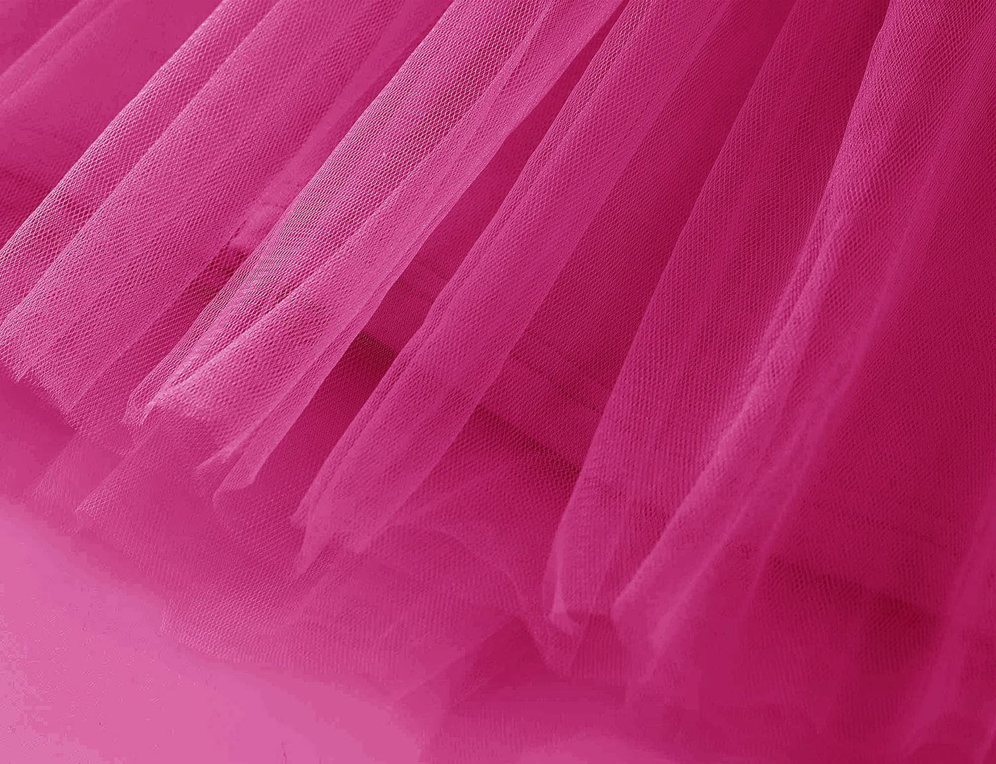 Lyxiof Girls Tutu Dress Casual Tulle Summer Solid Color Ruffle Sleeve Dress Rose Red 110Cm