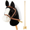 MUOVE 36 Plush Horse Riding Stick , Handsewn Head, Sturdy Wood Stick, Plus Neighing & Clip-Clop Sounds