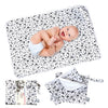 Flockthree Waterproof Baby Diaper Changing Pad With Storage Bag (28.7' X 19.7') Washable Wipeable Reusable Leak Proof Diaper T