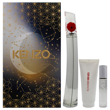 Flower Labsolute By Kenzo For Women - 3 Pc Gift Set 3.3Oz Edp Spray (Refillable), 0.3Oz Edp Spray (Refillable), 2.5Oz Body Milk