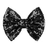 Lanmerry Hair Clip For Girls, 5 Inches Sequins Large Bow With Alligator Clip For Bows Hair Accessories, Black