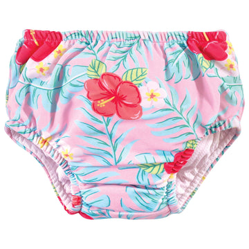 Hudson Baby Unisex Baby Swim Diapers, Tropical Floral, 4 Toddler