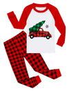 Family Feeling Baby Girls Boys Long Sleeve Pickup Truck Christmas Tree Plaid Pajamas Sets 100% Cotton Pyjamas Toddler Infant Kid