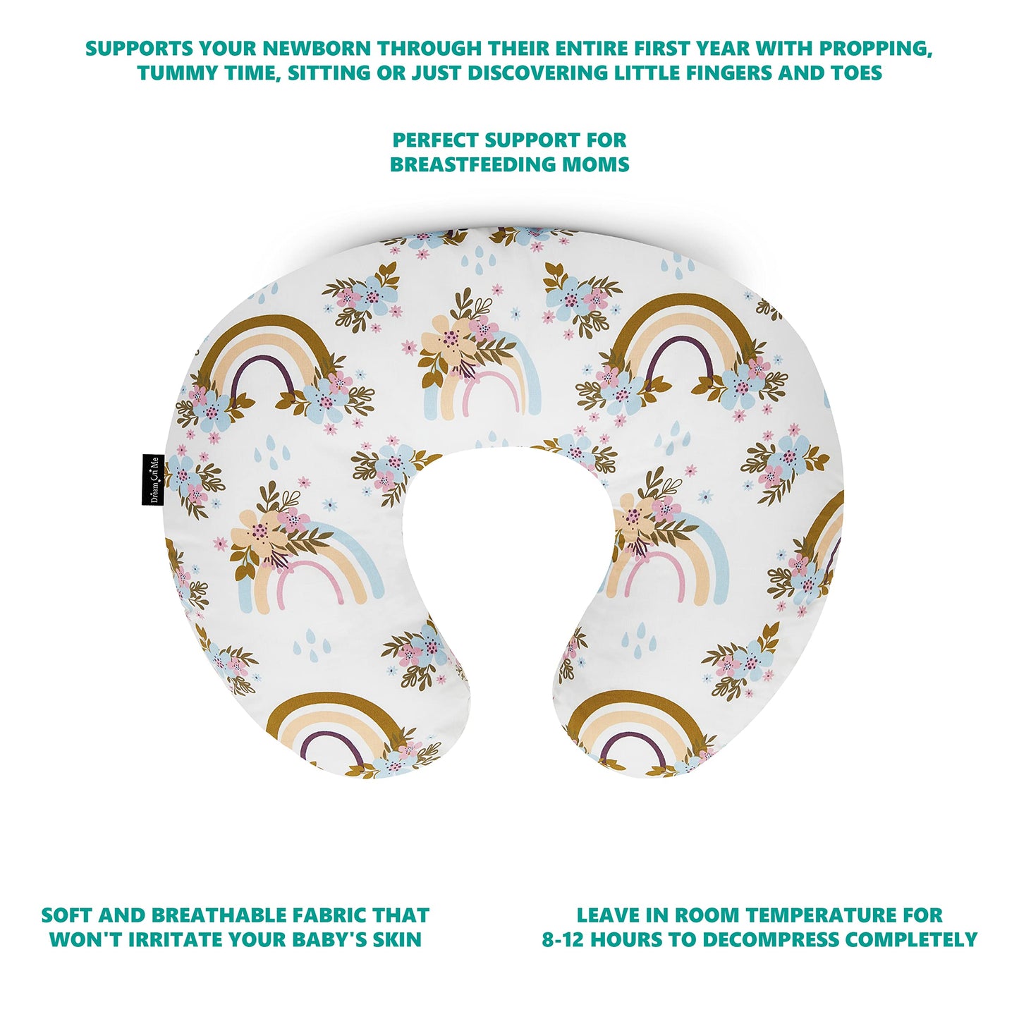 Beeboo Nursing Pillow And Positioner, Supportive For Breastfeeding And Bottle Feeding, Removable And Washable Cover, Soft And Br