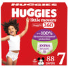 Huggies Size 7 Baby Diapers, Little Movers Huggfit 360 Baby Diapers With 360 Waistband, Size 7 (41+ Lbs), 88 Count, Packaging Ma