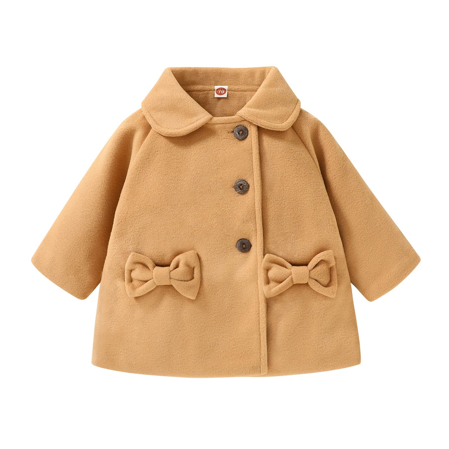 Swnone Baby Coats Spring Fall Kid Baby Girl Cloak Button Jacket Clothes Baby Outwear Clothes (Camel Coat, 2-3 T)