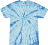 Colortone 100% Cotton Spider Tie Dye T-Shirt For Kids 10-12, Medium, Spider Baby Blue