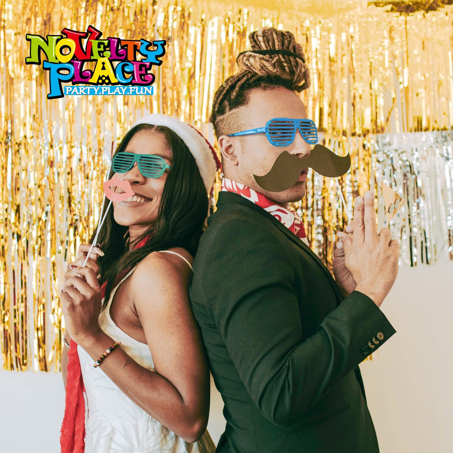 Novelty Place 12 Pack Shutter Glasses Shades Sunglasses, Neon Color Plastic Glasses For Kids And Adults 80'S Party Props(4 Color