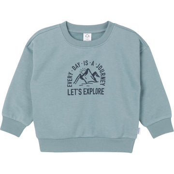 Gerber Baby Boys Toddler 2-Piece Fleece Sweatshirt And Jogger Set, Medium Blue, 6-9 Months