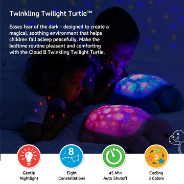 Cloud b Comforting Nightlight Star Projector w/ Soothing Sounds | Gentle Brightness | 3 Colors | Auto-Shutoff | Twinkling Twilig