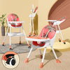 Tony Stark Latest 5 In 1 2024 Model, Reclining Foldable Baby High Chair With Wheels , Dual Dining Detachable Food Tray, Height A