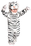 Underwraps Baby'S Tiger Costume Jumpsuit, White, Large (2T-4T)