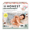 The Honest Company Clean Conscious Diapers For Sensitive Skin | Hypoallergenic, Fragrance Free | Girl Prints | Club Box, Size 5