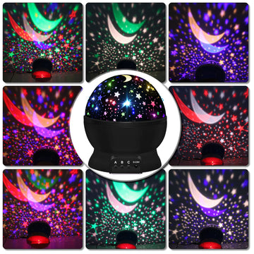 Night Light for Kids,Kids Night Lights,Star Night Light Projector,Star Projector 360 Degree Rotation - 4 LED Bulbs 16 Light Colo