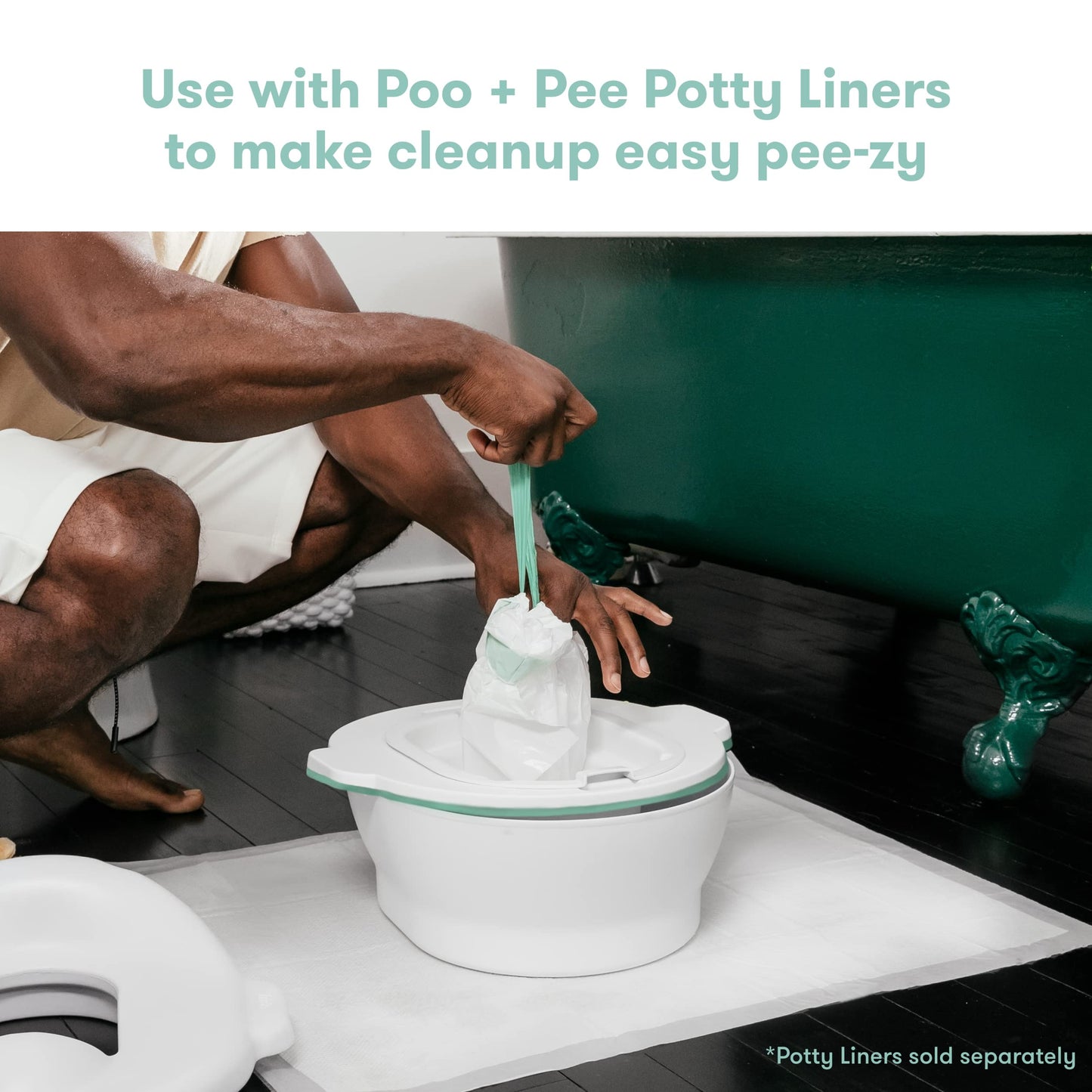 Frida Baby Potty Mess Mats, Disposable, Super-Absorbent Floor Pads For Easy Cleanup, 20 Count