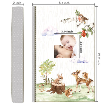 Holoary Baby Photo Album 4 X 6 300 Photos, Newborn Baby Keepsake Gifts For Baby Boy/Girl And New Parents, Woodland Animals