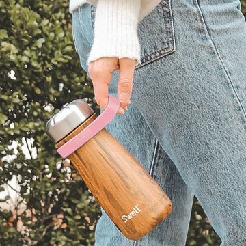 S'Well Traveler Handle, Fits All Traveler Sizes, Pink Topaz, Comfortable Carrying On The Go, Flexible Silicone Grip, Bpa Free