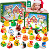 SCIONE 24 Pack Christmas Rubber Ducks ,Assorted Plastic Christmas Ducks Ornaments,Christmas Tree Hanging Decoration, Bath Toys f