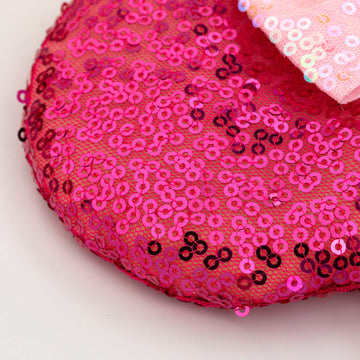 Foeran Mouse Ears Headbands Shiny Bows Mouse Ears Glitter Party Princess Decoration Cosplay Costume For Girls Women (Mermaid/Gre