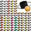 Skylety 100 Pieces Wrist Return Ball Rubber Sport Ball with Strap and String Rebound Bouncy Balls Toy on Elastic String Toy for