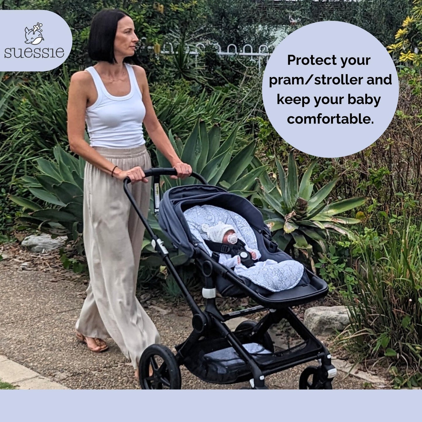 Suessie Stroller Liner - Universal And Reversible Seat Insert, Sweet Dreams