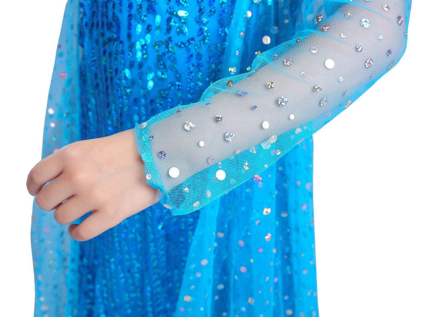 Lito Angels Toddler Girls Princess Dress Up Costumes Halloween Christmas Party Dress Gown Sequined With Accessories Size 4-5 Blu