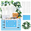 Barydat Wooden Baby Shower Crate Closet, Basket With Handle And Felt Letter Board Kit Garland Baby Shower Wooden Gift Crate Pers