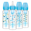 Dr. Brown'S Natural Flow Anti-Colic Options+ Narrow Baby Bottle, Blue Nature, 8 Oz/250 Ml, With Level 1 Slow Flow Nipples, 0M+,