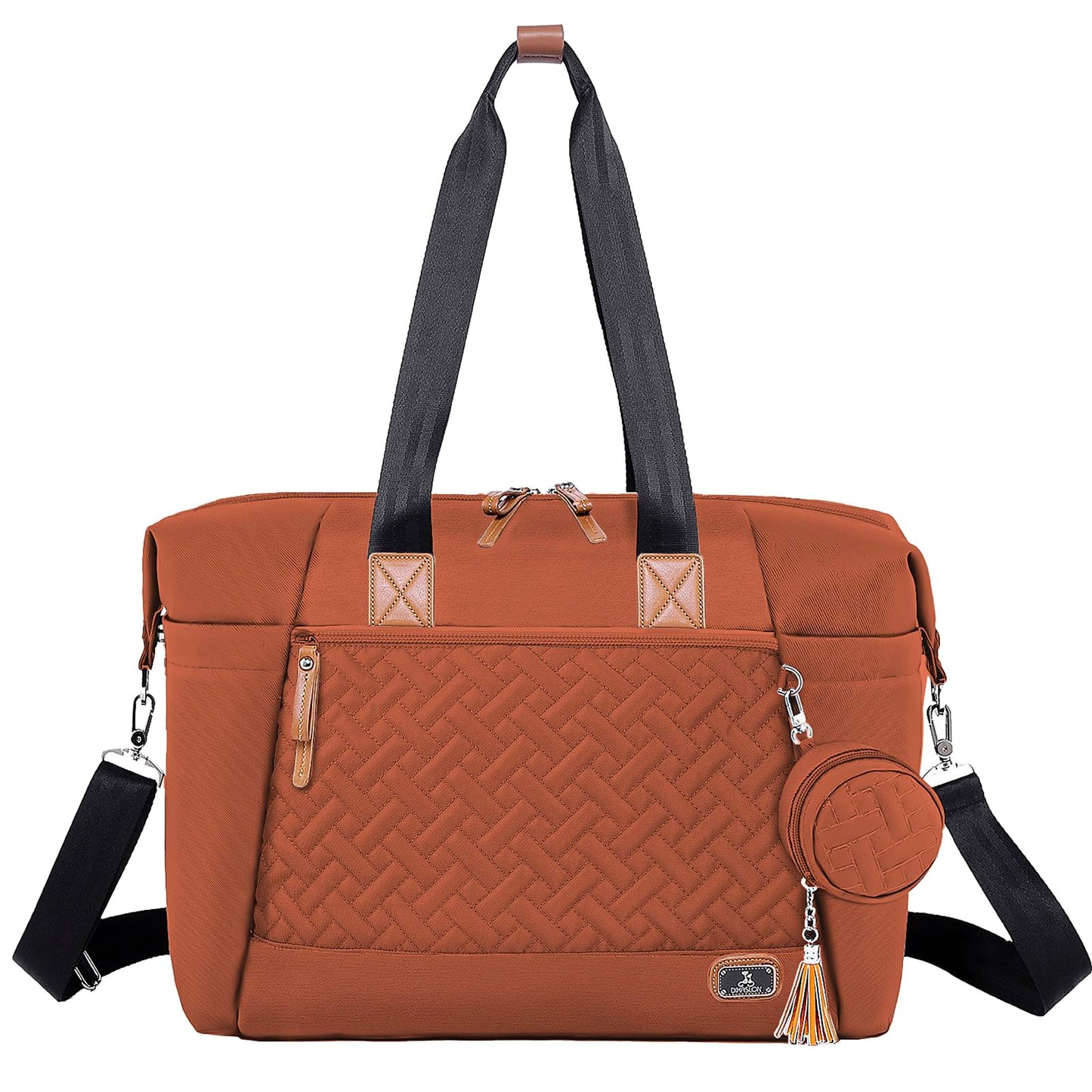Dikaslon Diaper Bag, Large Travel Diaper Tote for Mom and Dad, Multifunction Baby Tote Bag for Boys and Girls with Pacifier Case