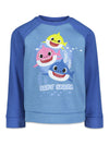 Pinkfong Baby Shark Daddy Mommy Infant Baby Boys Fleece Raglan Pullover Sweatshirt Blue 18 Months