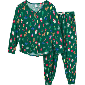 Gerber Unisex Baby Women'S 2-Piece Holiday Family Matching Pajamas, Ornaments