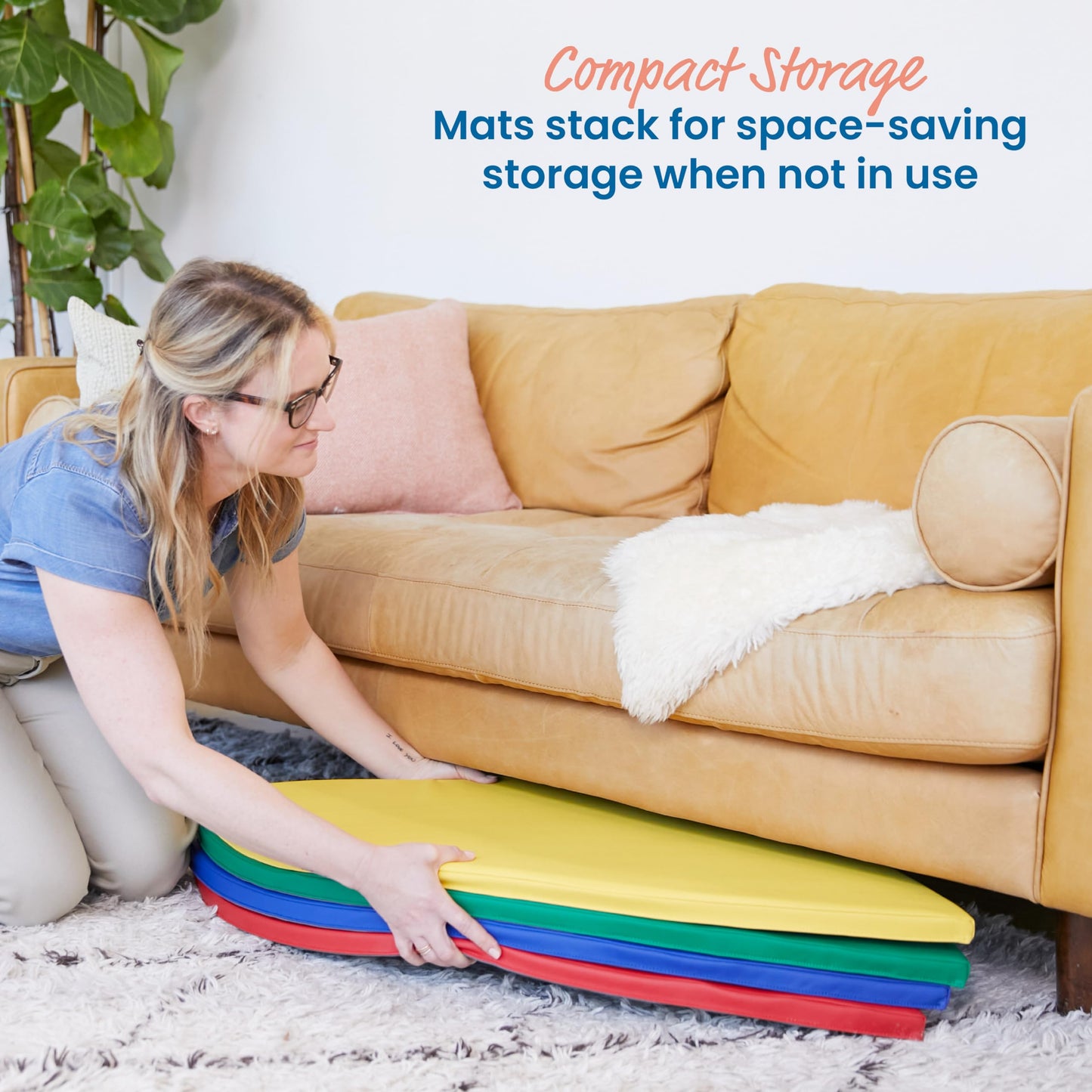 Ecr4Kids Softzone All-Around Activity Mat, Reading Nook, Assorted, 4-Piece