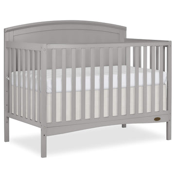Dream On Me Eden 5-In-1 Convertible Full Panel Crib In Pebble Grey, Jpma Certified, Non-Toxic Finishes, Features 3 Mattress Heig