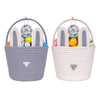 Easter Baskets for Kids Girls Boys: Woven Cotton Bunny Large Easter Basket - Empty Baby Easter Basket with Double Rope Handle -