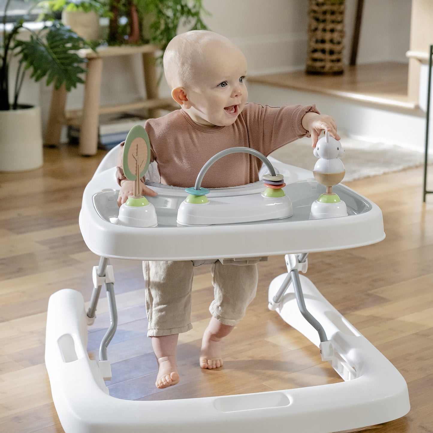 Ingenuity Step & Sprout 3-In-1 Foldable Baby Activity Walker With Removable Toys Ages 6 Months +, First Forest