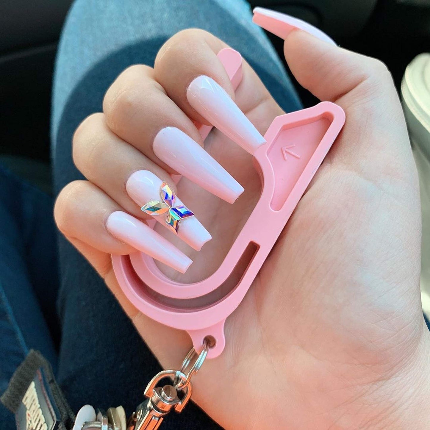 The Car Seat Key - Original Car Seat Key Chain Buckle Release Tool - Easy Unbuckle Opener Aid For Nails, Parents, Grandparents &