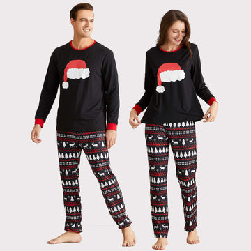 Iffei Matching Family Pajamas Sets Christmas Pj'S With Santa Hat Tee And Festival Style Pants Loungewear With Pocket 2 Years