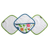 Jj Cole Washcloth Summer Garden & Bath Mitt Set, Pink/Green/Blue/Yellow/White/Orange